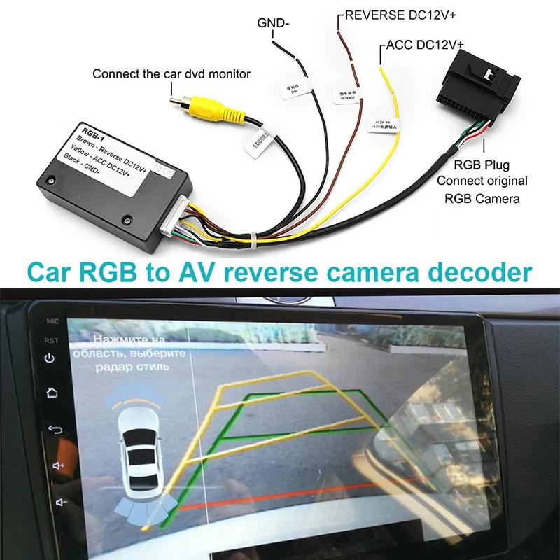 ڵ Ĺ ī޶ RGB to RCA AV CVBS ȣ ȯ ڴ ڽ , VW RCD510, RNS510, RNS315, OEM  ī޶, 12V